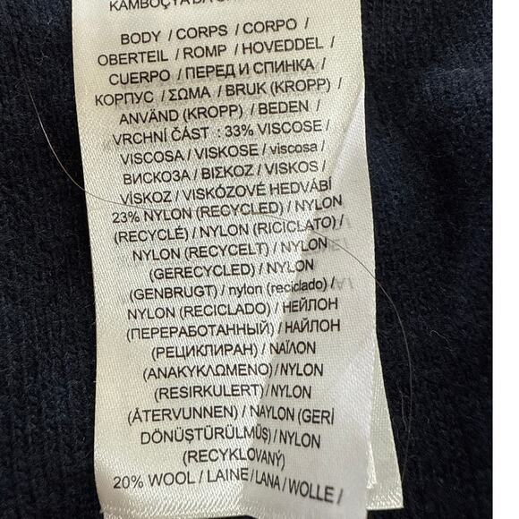 Lauren Ralph Lauren Reversible Red/Navy Ruana Cape Size S/M NWT - Picture 6 of 10